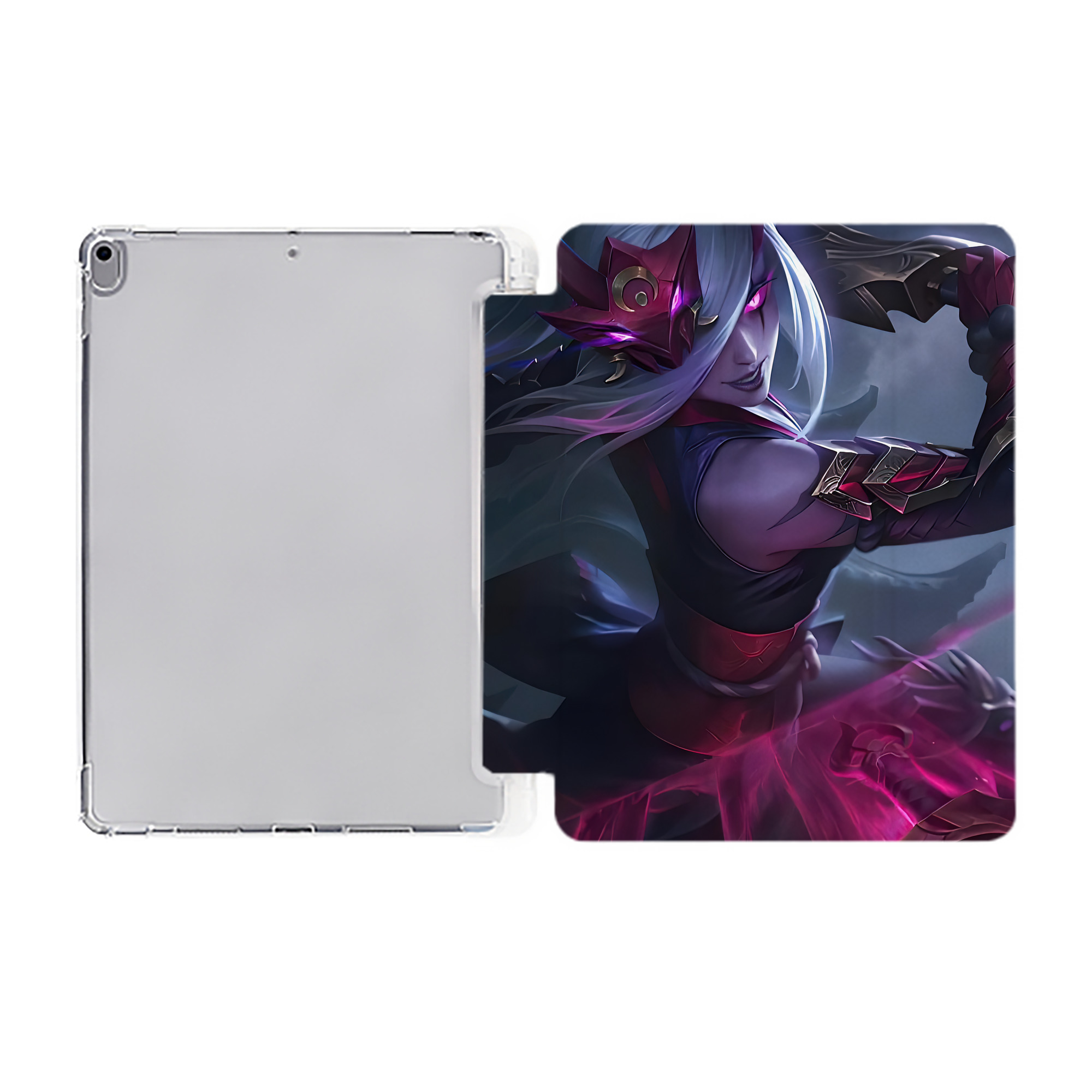 （画像用） リーグ・オブ・レジェンド League of Legends LOL IPad ケース ペン収納付き 三つ折りスタンド PUレザー×シリコン 対応機種9.5/10.5/10.9インチ
